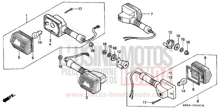 WINKER for Dominator 250 URBAN GREEN (G120) from 1990